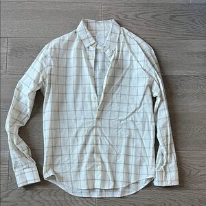 Sandro Cream Checkered Casual Shirt
